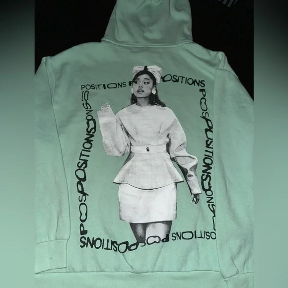 Light green official Ariana grande positions sweatshirt and joggers set - Picture 3 of 4